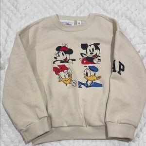 GAP Cream Sweatshirt with Disney Characters